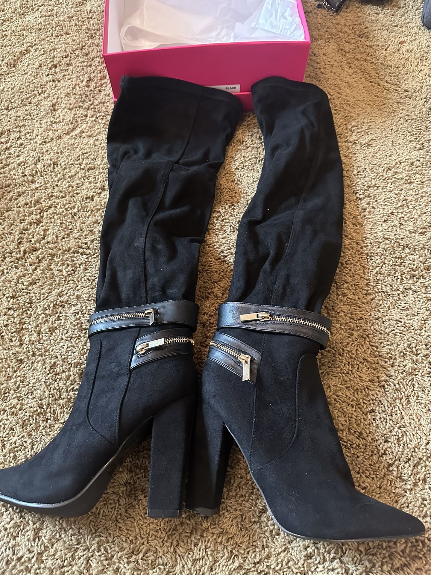 Women’s Boots Black Suede