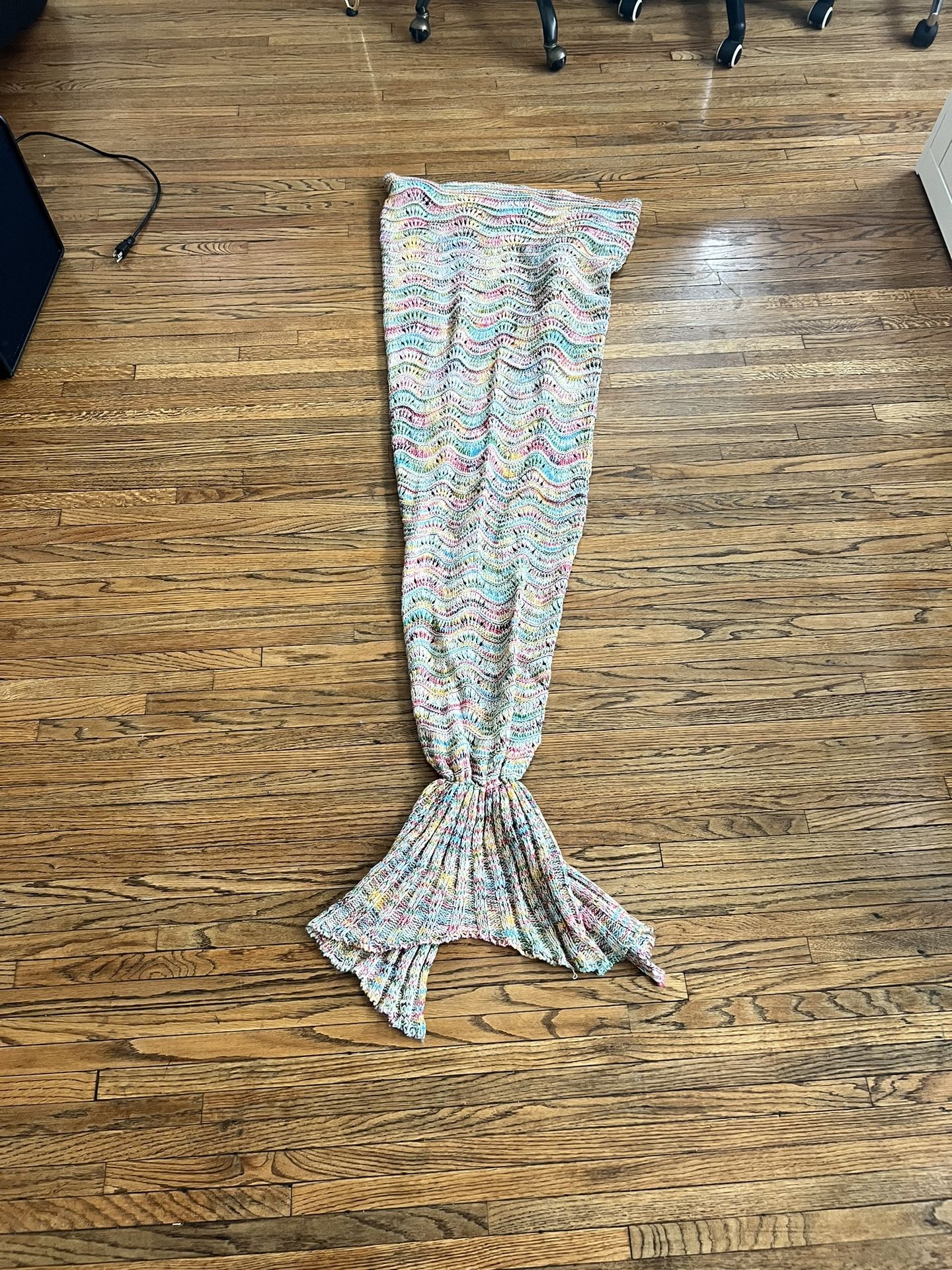 Rainbow Crochet Mermaid Blanket