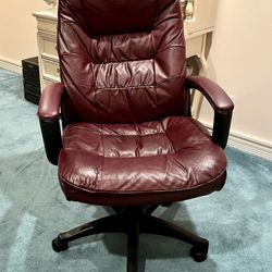Deluxe Ergonomic High-Back Executive Office Chair - BURGUNDY
