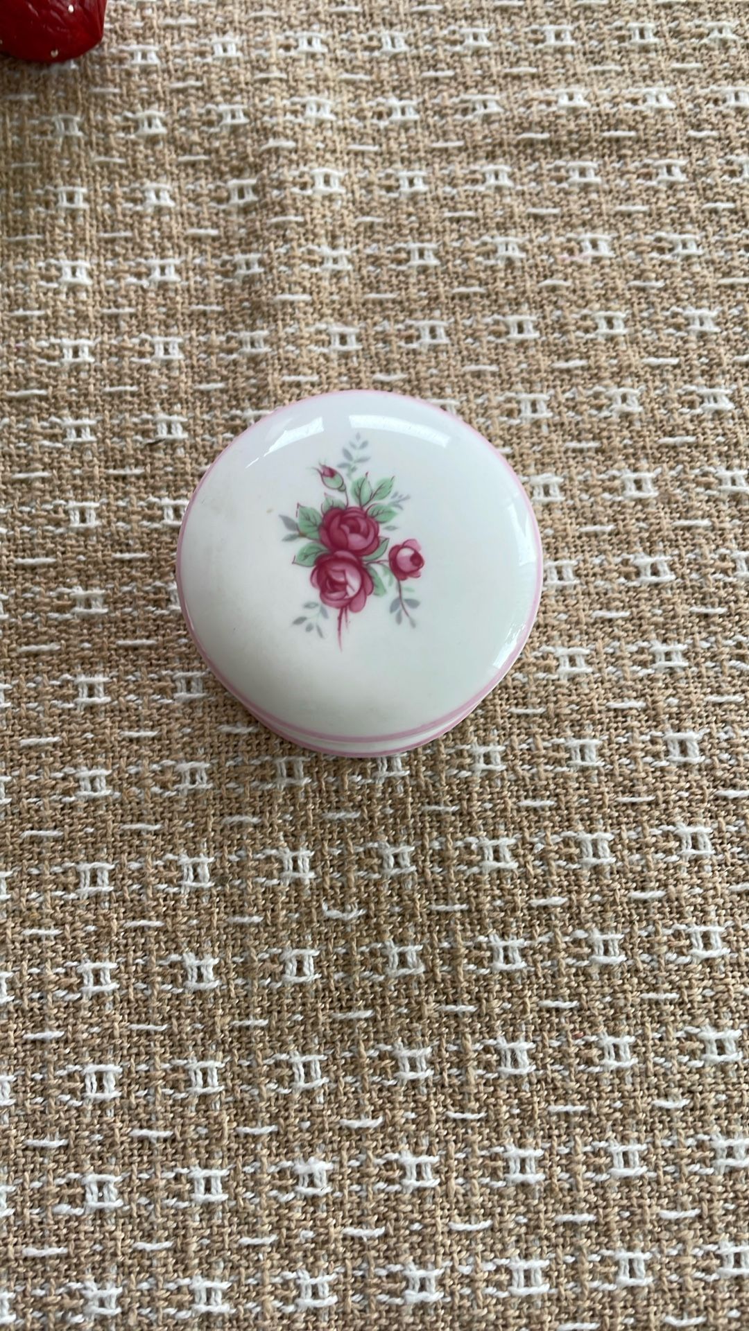 Small Vintage Crown China Trinket Box