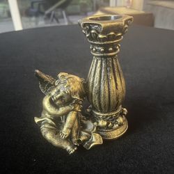 Beautiful Antique Gold Angel Tea light Holder for you or a Perfect Mother’s Day Present 