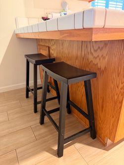 Black barstools- set of 2