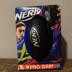 NERF Kids Foam Football - Pro Grip Youth Soft Foam Ball - Blue - 9"