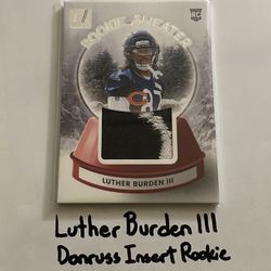 Luther Burden III Chicago Bears WR Donruss Short Print Insert Rookie Card. 