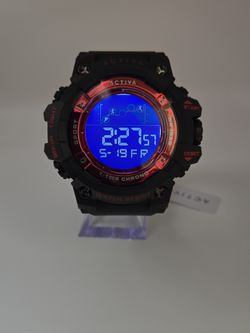 Invicta Activa Summit X Unisex Waterproof Watch - 50mm. Black/Red (ACW8082-019)