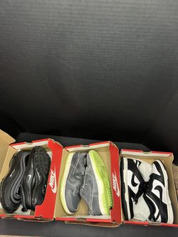 Lot Of 3 Nike Air Max 97  And 2 Nike Dunk Low  All Size 4y 