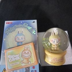 100% Authentic Labubu Big Into Energy Snow Globe Happiness