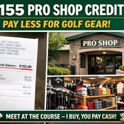 $155 Pro Shop Credit–Pay Less for Golf Gear (Mather)
