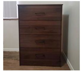 Mainstay 4 drawer dresser dark wood