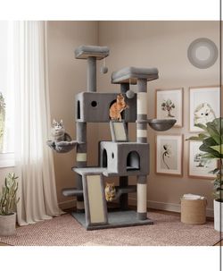 65in Larger Cat Tree Tower Condo for Indoor Cats