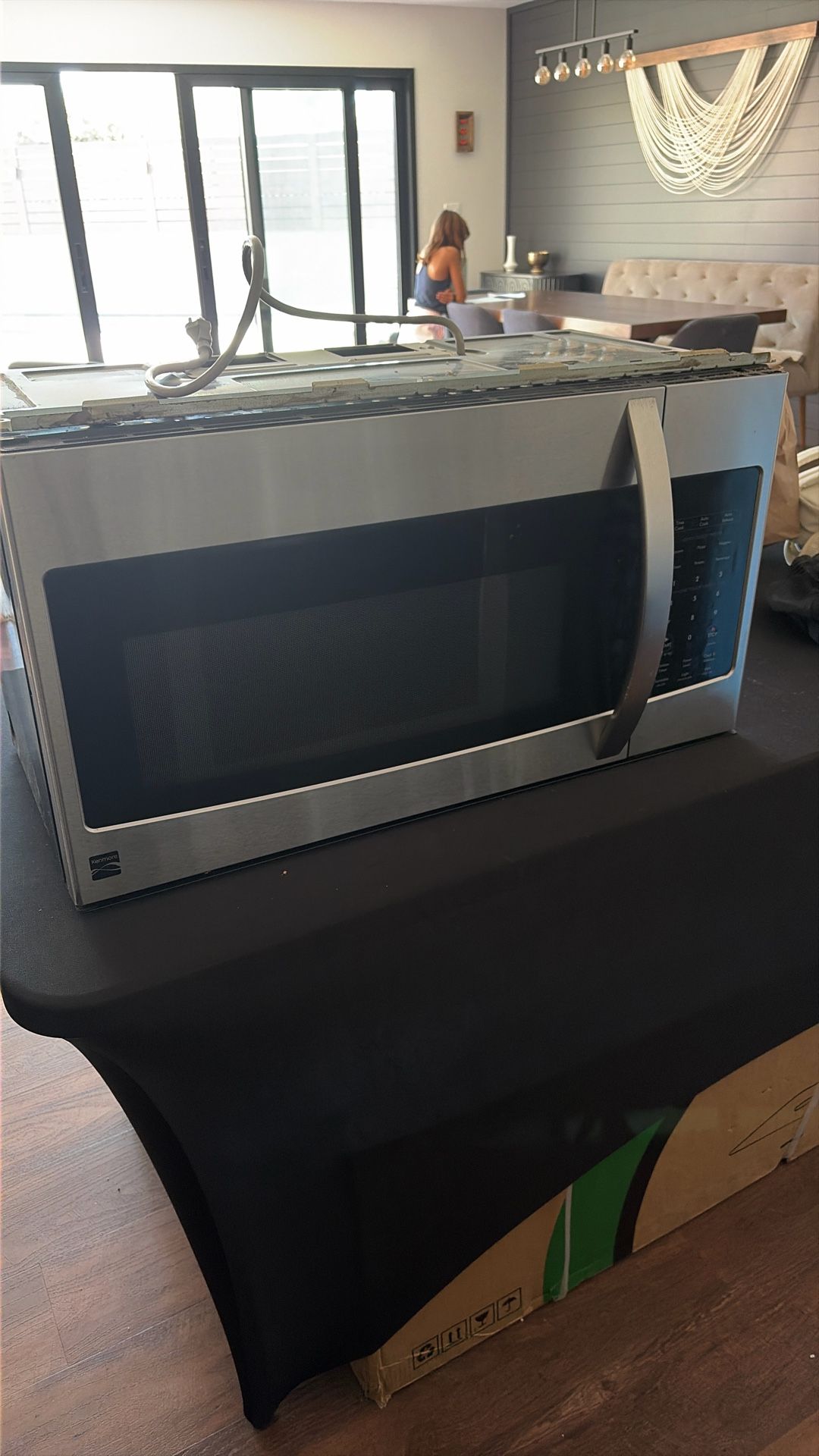 Microwave Cabinet Mount Kenmore Stainless Black