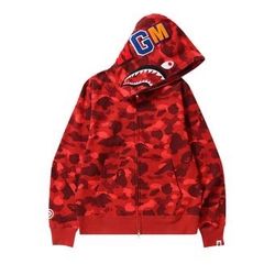 red bape hoodie size L