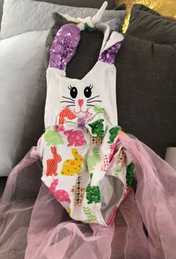 Girl Easter bunny romper