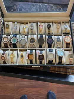 24 Brand New Men’s & Ladies Watches + New Watch Box