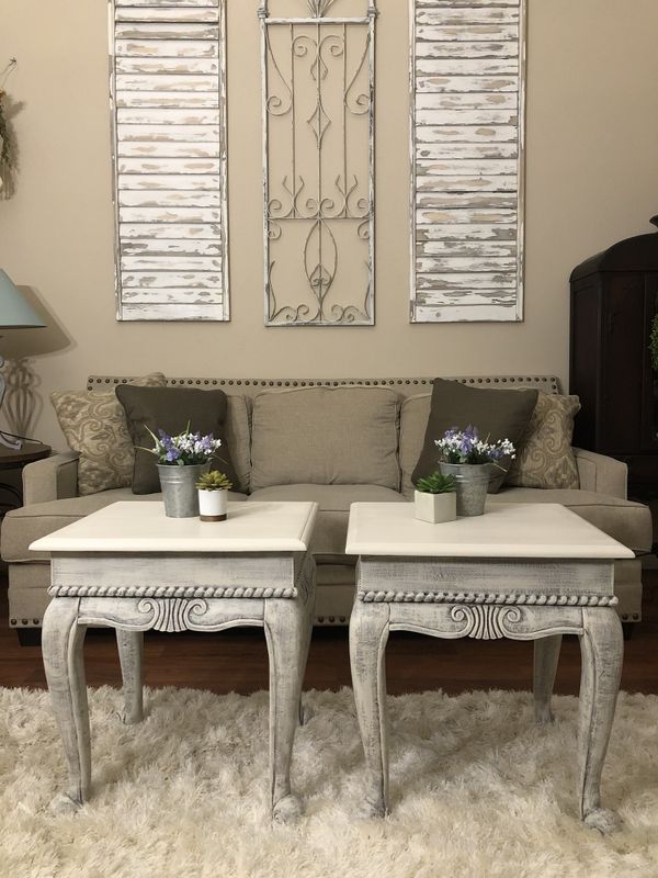 Set Of White Farmhouse Side Tables For In Spring Tx Offerup