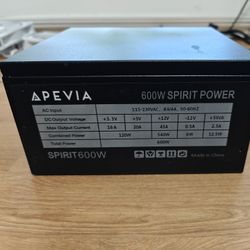 Apevia 600w Power Supply For Gaming Computer Desktop PC 