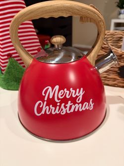 Merry Christmas Stovetop Whistling Kettle