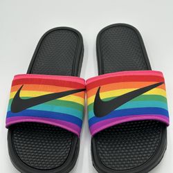 Nike Gilbert Baker Slides Pride Colorful Comfortable Size 15 Men’s Good Condition 