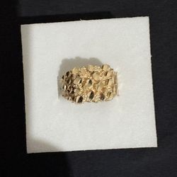 14k Gold Nugget Ring 