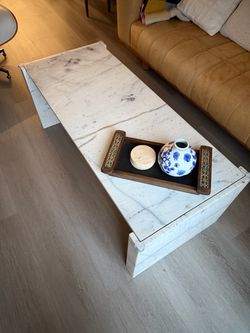 CB2 Solid Marble Coffee Table