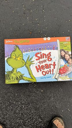 Dr. Seuss the Grinch, sing your heart out board game