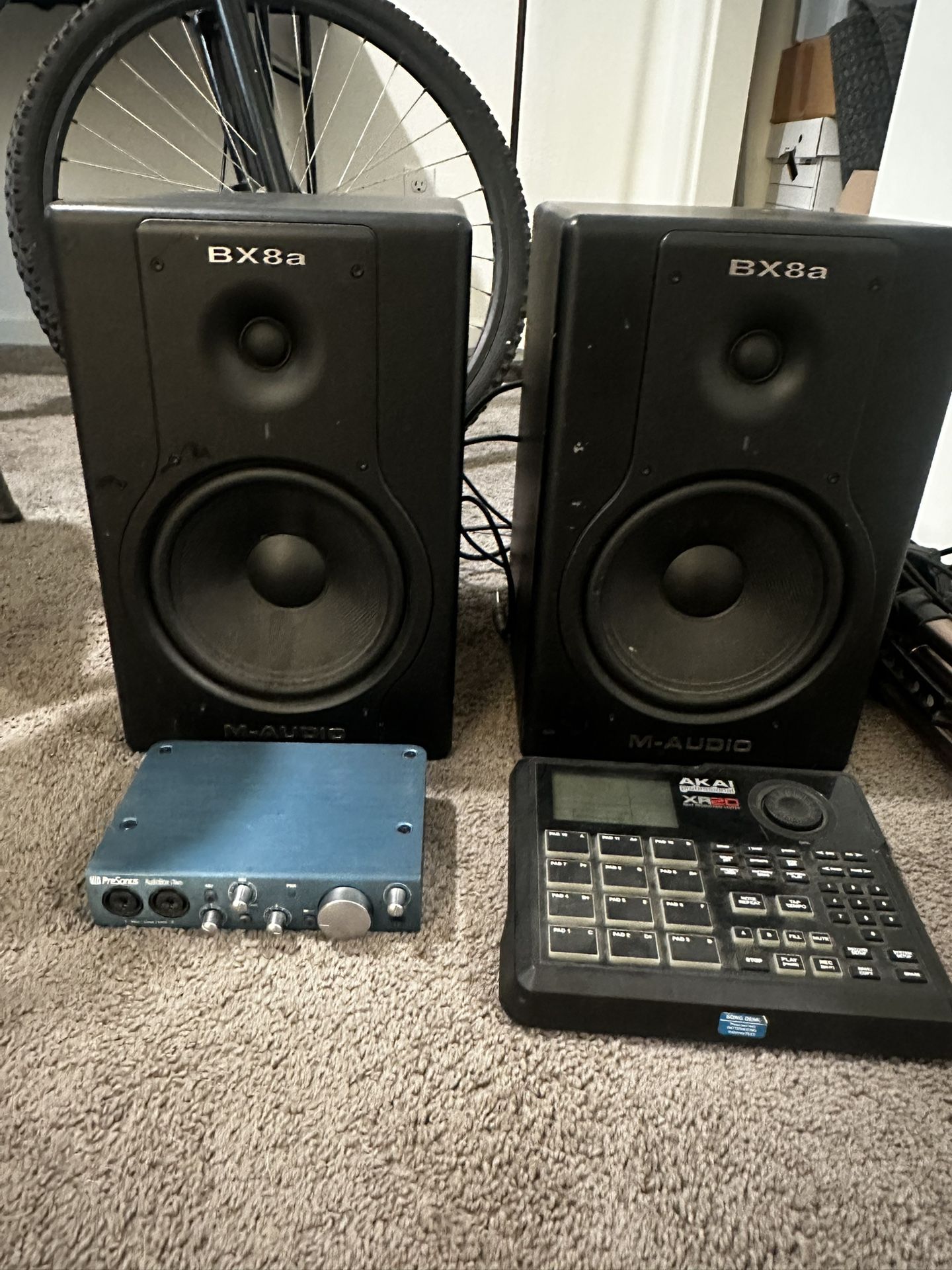Recording Equipment, Speakers And Interface