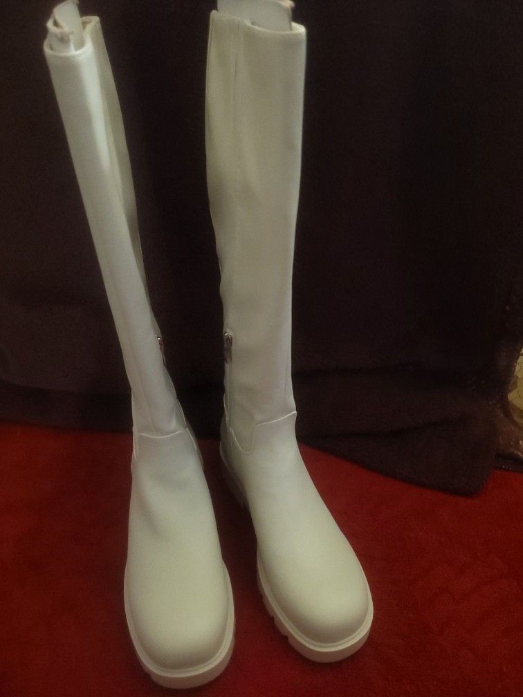 Egg Shell Nine West Women Boots