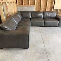L Shaped Leather Sofa -obo