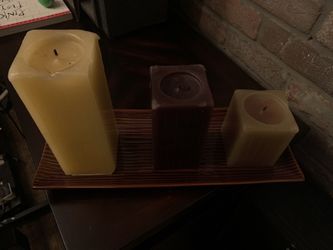 Candles And Platter