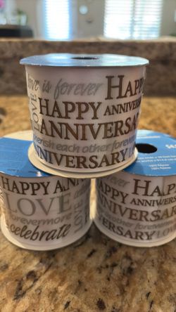 3 new rolls of Anniversary ribbon