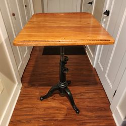 Antique Cast Iron Industrial Drafting Table 