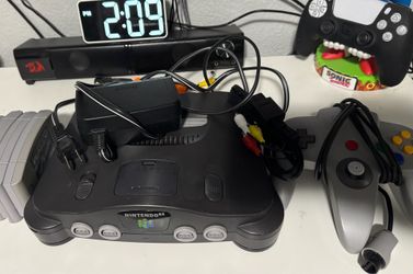 Nintendo 64 with games