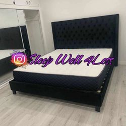 NEW  KING  SIZE BED FRAME AND MATTRESS 