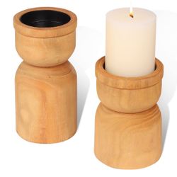 Wood Candle Holders