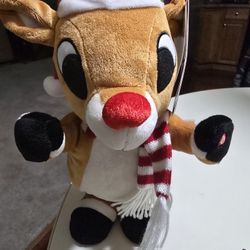 RUDOLPH THE RED NOSE REINDEER GEMMY ANIMATED NEW