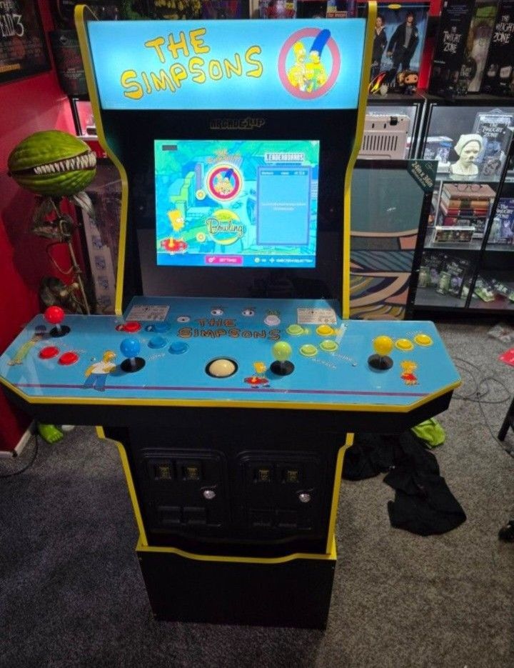 The Simpsons 1up Arcade Cabinet With Riser