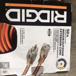 50. Ft.  Rigid 10 Gauge Extension Cord 