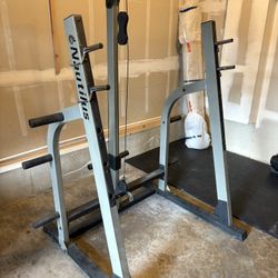 Nautilus Half Rack With Lat Pulldown And Row Cable