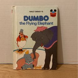 1978 Disney’s Dumbo the flying elephant hard cover A9