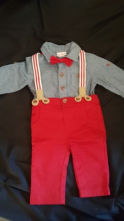 Baby boy Suspender3pc set 0-3M
