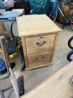 Oak File Cabinet In Yucaipa $50 OBO
