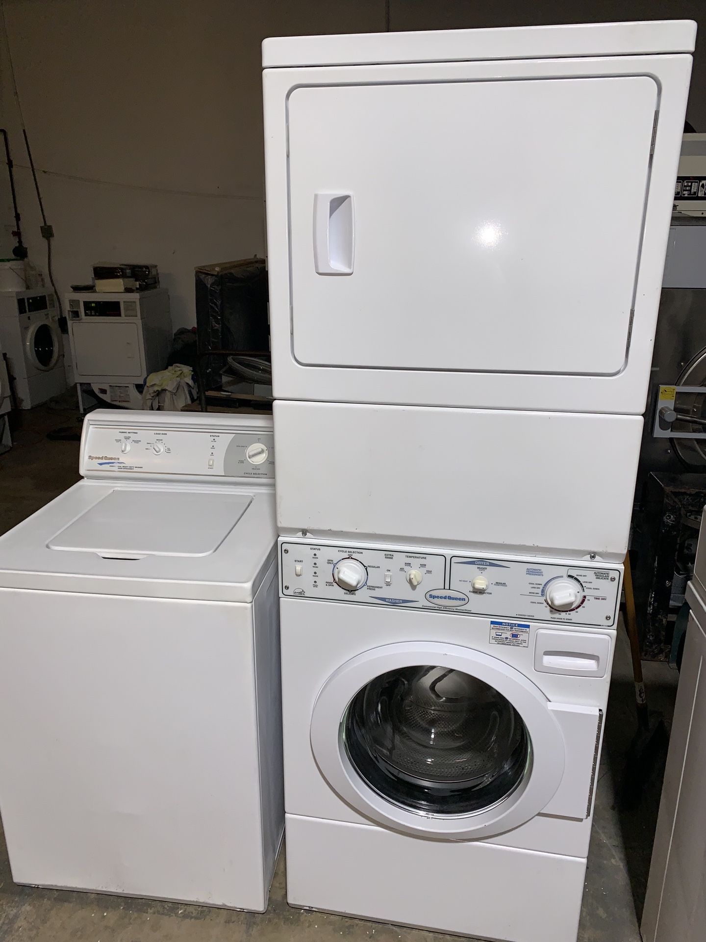 Speed queen commercial residential washers and dryers sets