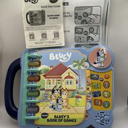 V Tech Interactive Bluey’s hBook of Games - Batteries Included Like New