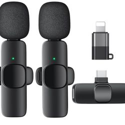 Wireless Lavalier Microphone Set, 2-Pack, USB-C