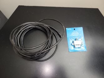 RG6 Dual Shield Coax Cable Coil with 75 to 300 Ohm Matching Transformer