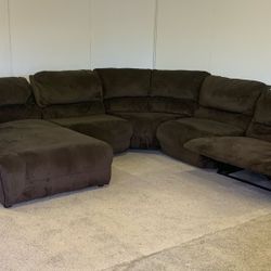 Brown Recliner Sectional Sofa *Free Delivery*