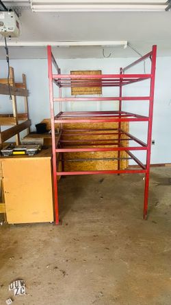 Stan racks, metal and wood