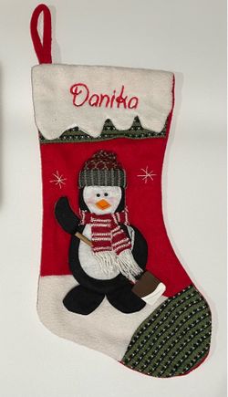Personal Creations 3D Plush Santa "Danika" Christmas Stocking