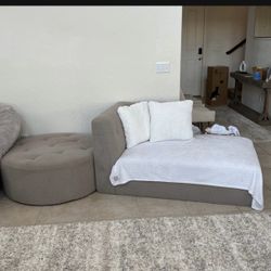 Chaise With Ottoman