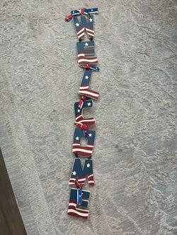 Red, White & Blue “ Welcome” wall/door hanger